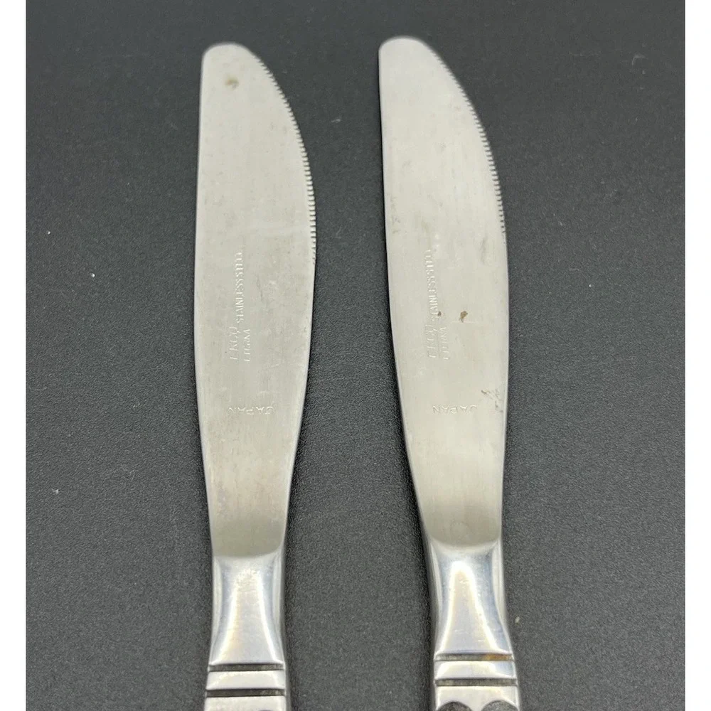 Set Of 10 Ekco Eterna‎ Montalo MCM Stainless Steel Flatware Dinner Knives Japan